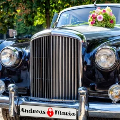 Hochzeitsauto Deko Kennzeichen Hochzeit mit Namen Hochzeitskennzeichen selbst gestalten Motiv Schloss