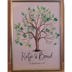 Hochzeitsbaum Größe A4 * Weddingtree * Fingerabdruckbaum * Gästebuch * individuell * Hochzeitsgeschenk *