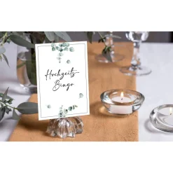 Hochzeitsbingo als Hochzeitsspiel für Brautpaar & Gäste im schönen Eukalyptus Design I 50 Blätter I CreativeRobin