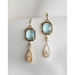 Hochzeitschmuck Gold mit Zirkonia,Braut Ohrringe,Vergoldete Ohrringe