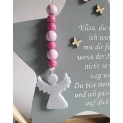 Hochzeitsdeko oder Geschenk für Schulkind / Erinnerung an Verstorbene / Stern im Ring mit Engel / Einschulungsgeschenk