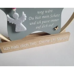 Hochzeitsdeko oder Geschenk für Schulkind / Erinnerung an Verstorbene / Stern im Ring mit Engel / Einschulungsgeschenk