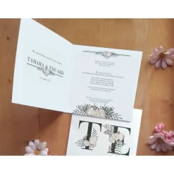 Hochzeitsdesign Initialen Aquaflowers Printable DIY