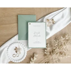 Hochzeitseinladung - „Modern Greenery“ - Modernes & detailreiches Design - verschiedene Farben - Hochze