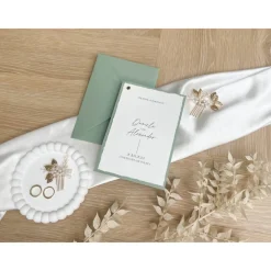 Hochzeitseinladung - „Modern Greenery“ - Modernes & detailreiches Design - verschiedene Farben - Hochze