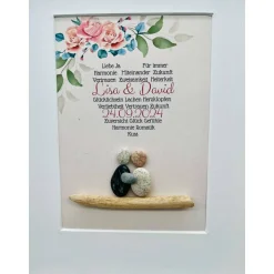 Hochzeitsgeschenk | Personalisiertes Hochzeitsgeschenk Wanddeko | Wandbild Hochzeit | Einzigartiges Hochzeitsgeschenk He