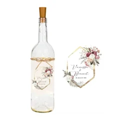 Hochzeitsgeschenk, Flaschenlicht mit Beleuchtung, Personalisiertes Geschenk, Geldgeschenk mit Namen u. Hochzeitsdatum
