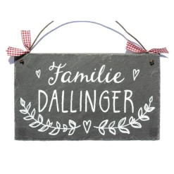 Hochzeitsgeschenk für das Brautpaar, Türschild aus Schiefer mit Name personalisiert, einzigartiges Geschenk zur Hochzeit, individuell & persönlich