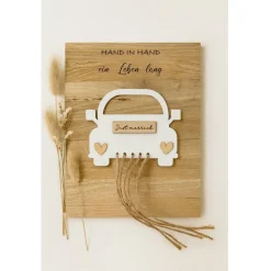 Hochzeitsgeschenk, Geldgeschenk, Holz, Auto, Brautpaar, Geschenk zur Hochzeit
