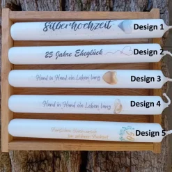 Hochzeitsgeschenk Herzschale Stabkerzenständer „Schlüssel zu meinem Herzen“ zzgl. Kerze