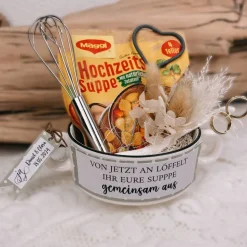 Hochzeitsgeschenk, Hochzeitssuppe, Kerzen zur Hochzeit, Kleinigkeit zur Hochzeit, Kleinigkeiten zur Hochzeit, Ehe, Brett