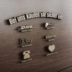 Hochzeitsgeschenk Holzschild Hand in Hand ein Leben lang personalisiert mit Namen und Datum