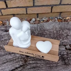 Hochzeitsgeschenk Liebespaar mit Herz aus Raysin