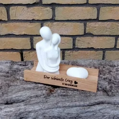 Hochzeitsgeschenk Liebespaar mit Herz aus Raysin