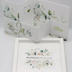 Hochzeitsgeschenk mit Überraschungseffekt - Elegante Geschenkverpackung mit außergewöhnlicher Karte und Geldfach