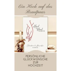 Hochzeitsgeschenk personalisiert | Geldgeschenk zur Hochzeit | Bilderrahmen für Brautpaare |