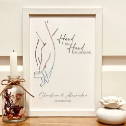 Hochzeitsgeschenk personalisiert | Geldgeschenk zur Hochzeit | Bilderrahmen für Brautpaare |