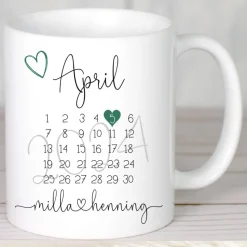 Hochzeitsgeschenk personalisiert Tassen Set mit Namen Brautpaar Hochzeit Geschenk Kaffeetasse