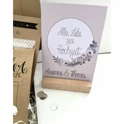 Hochzeitsgeschenk personalisiert, Geschenk für Brautpaar, Ehepaar zur standesamtlichen und kirchlichen Trauung.