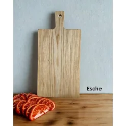 Hochzeitsgeschenk Schneidebrett aus Eiche mit Griff & Kochlöffel – personalisiert für Hochzeit, Einzug & Paare