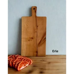 Hochzeitsgeschenk Schneidebrett aus Eiche mit Griff & Kochlöffel – personalisiert für Hochzeit, Einzug & Paare