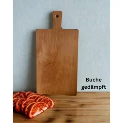 Hochzeitsgeschenk Schneidebrett aus Eiche mit Griff & Kochlöffel – personalisiert für Hochzeit, Einzug & Paare