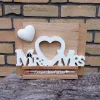 Hochzeitsgeschenk Schriftzug Mr. & Mrs. aus Raysin für Geldgeschenk
