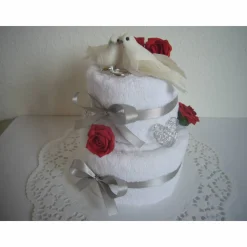 Hochzeitsgeschenk Tauben rote Rosen Herzen Geschenk Hochzeit Handtuchtorte gleichgeschlechtlich homosexuell schwul