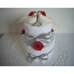 Hochzeitsgeschenk Tauben rote Rosen Herzen Geschenk Hochzeit Handtuchtorte gleichgeschlechtlich homosexuell schwul