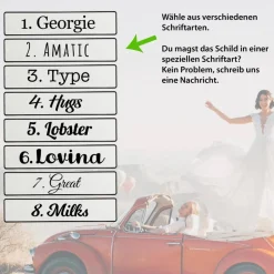 Hochzeitskennzeichen Herzchen – Just Married Deko für Hochzeitsauto & Fotorequisit personalisierbar