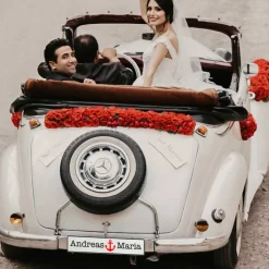 Hochzeitskennzeichen Kennzeichen Hochzeit mit Namen Deko Hochzeitsauto selbst gestalten Motiv Anker