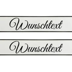 Hochzeitskennzeichen personalisiert – 2 Stück KFZ Kennzeichen mit Wunschtext – Deko fürs Hochzeitsauto