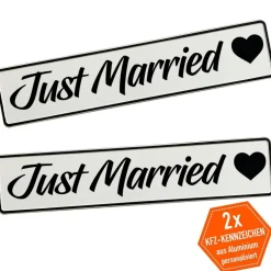 Hochzeitskennzeichen zur Hochzeit Just Married Love Deko Hochzeitsauto Autokennzeichen Fotorequisite Brautpaar Hochzeits