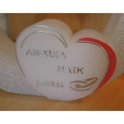 Hochzeitskerze 2 Dochte - Doppelherz mit zwei Teelichten, Traukerze, Außergewöhnliche Hochzeitskerze, 2 Dochtkerze