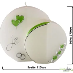 Hochzeitskerze 2 Dochte Doppelscheibe 