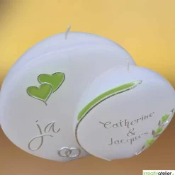 Hochzeitskerze 2 Dochte Doppelscheibe 