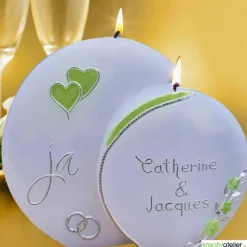 Hochzeitskerze 2 Dochte Doppelscheibe 