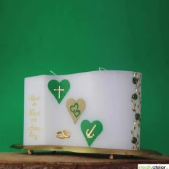 Hochzeitskerze 2 Dochte Doppelwelle, Außergewöhnliche Hochzeitskerze, Doppelhochzeitskerze, Hochzeitskerze ausgefallen