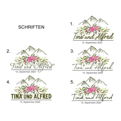 Hochzeitskerze Bergliebe Holzkerze