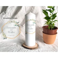 Hochzeitskerze Design Bernadette - Stumpenkerze