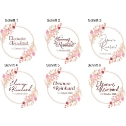 Hochzeitskerze Design Rosarot - Stumpenkerze