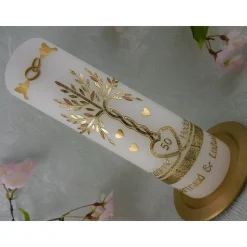 Hochzeitskerze Lebensbaum - goldene Hochzeit -Hochzeitskerze - Hochzeitskerzen - Hochzeit - Hochzeit Dekoration