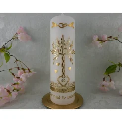 Hochzeitskerze Lebensbaum - goldene Hochzeit -Hochzeitskerze - Hochzeitskerzen - Hochzeit - Hochzeit Dekoration