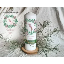Hochzeitskerze Weihnachtskranz