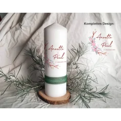 Hochzeitskerze Winterholz