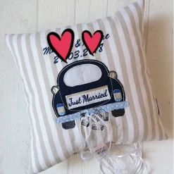 Hochzeitskissen in Wunschfarben, Geldgeschenk zur Hochzeit, Kissen personalisiert, Geschenkidee zur Hochzeit