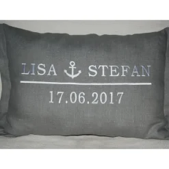 Hochzeitskissen mit  Koordinaten oder Datum  personalisierbar