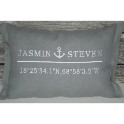 Hochzeitskissen mit  Koordinaten oder Datum  personalisierbar