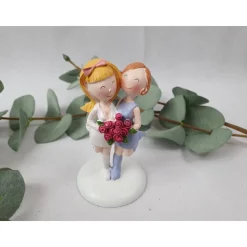 Hochzeitspaar - Tortenfigur Frauen - Brautpaar - modern