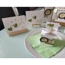 Hochzeits-Papeterie, Einladung, Dankes-Karten, Gastgeschenk, Tischkarten, Menükarten, Stampin up